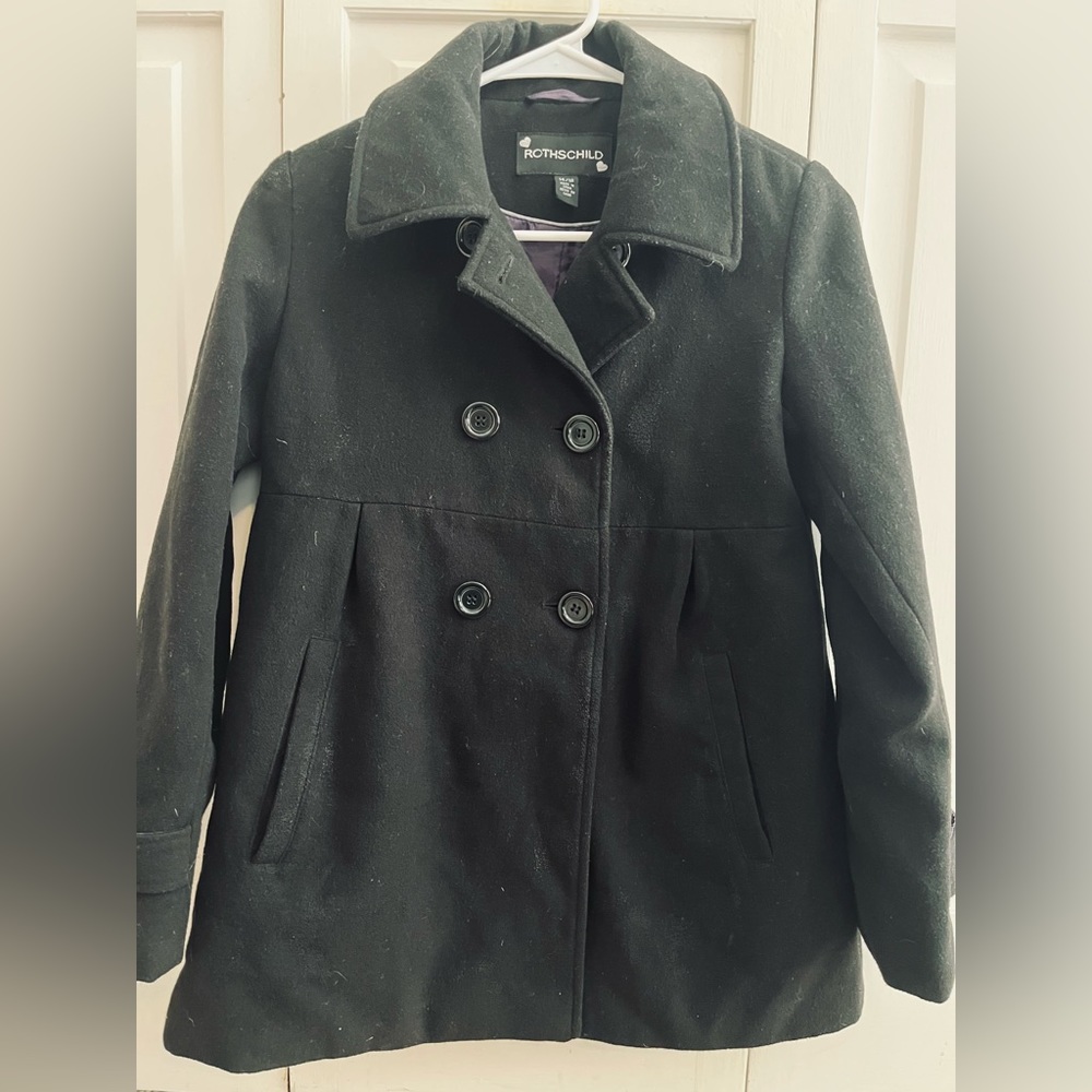 Rothschild black pea coat
